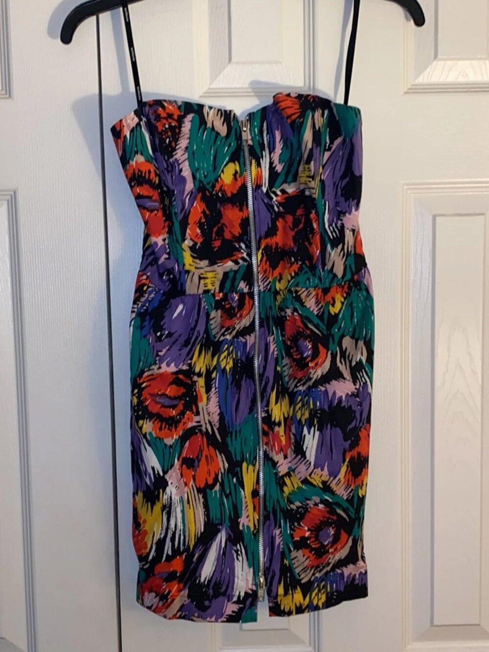Minkpink Abstract Strapless Zipper dress